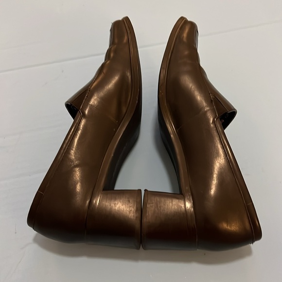 Rockport Loafers women’s Leather 8M shoes‎ heeled Black slip ons comfort career - Picture 8 of 16